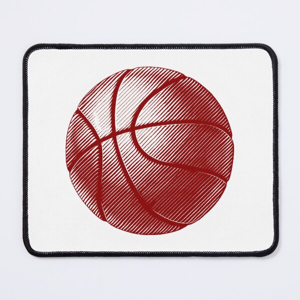Item preview, Dark Red Basketball Line Art Illustration designed and sold by pattern-archive.