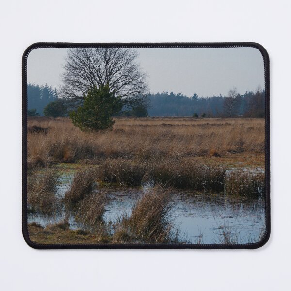 Item preview, Solitary Oak Tree in Scenic Heathland Wetland Landscape designed and sold by ShotsbyDesiree.