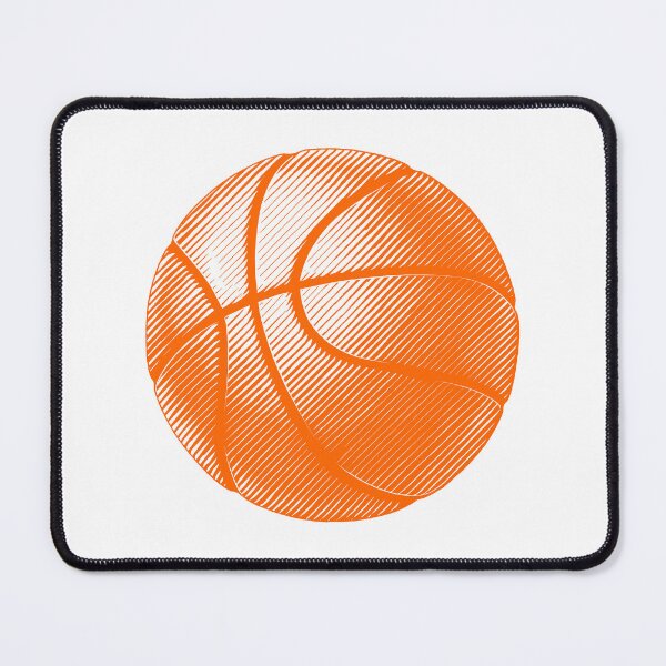 Item preview, Orange Basketball Line Art Illustration designed and sold by pattern-archive.