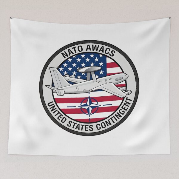 Item preview, NATO AWACS United States Contingent Military Patch designed and sold by CharlieDesings.