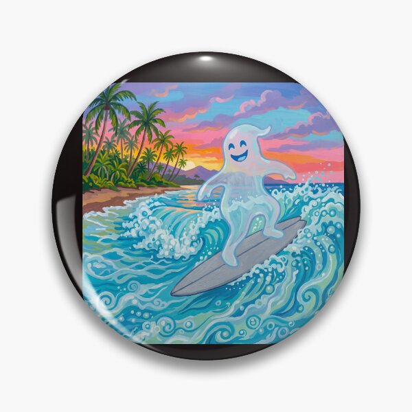 Item preview,  Whimsical Ghost Surfer #3 designed and sold by Helios Be. Lavsh.