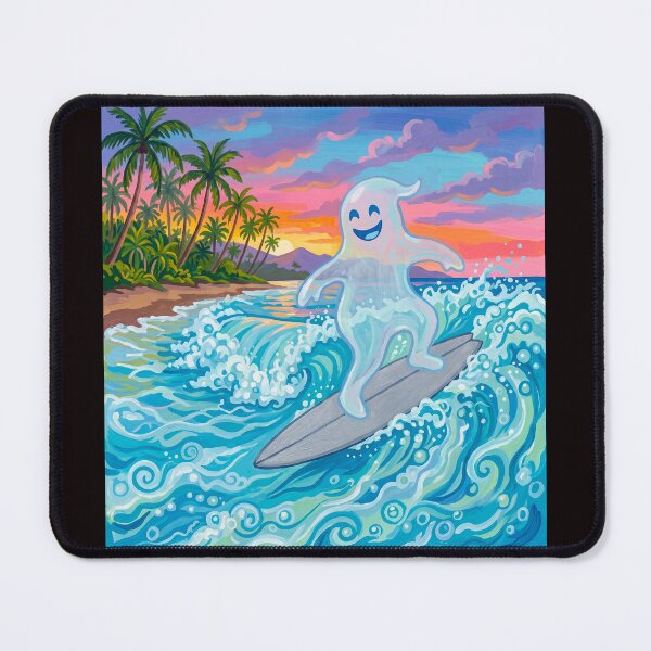 Item preview, Whimsical Ghost Surfer #3 designed and sold by Helios Be. Lavsh.