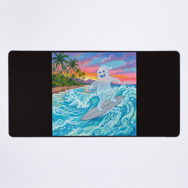 Item preview, Whimsical Ghost Surfer #3 designed and sold by Helios Be. Lavsh.