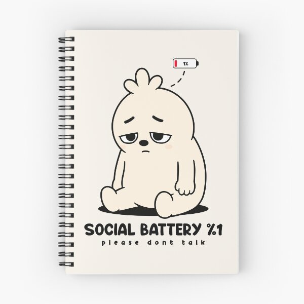 Item preview, Social Battery 1% | Introvert Mood Meme designed and sold by Zerhof.