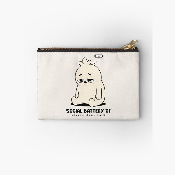 Item preview, Social Battery 1% | Introvert Mood Meme designed and sold by Zerhof.