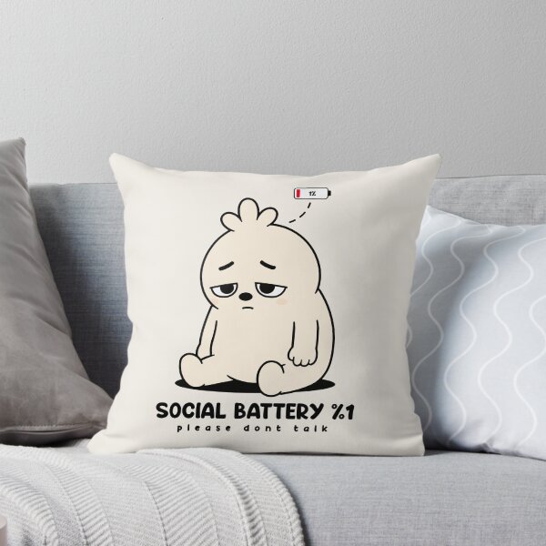 Item preview, Social Battery 1% | Introvert Mood Meme designed and sold by Zerhof.