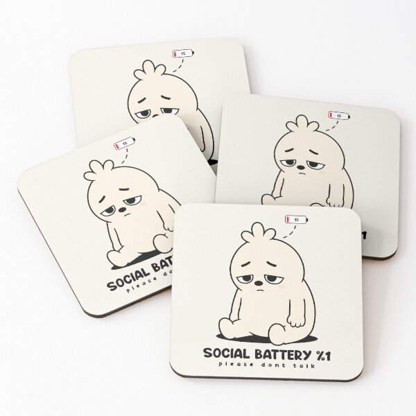 Item preview, Social Battery 1% | Introvert Mood Meme designed and sold by Zerhof.