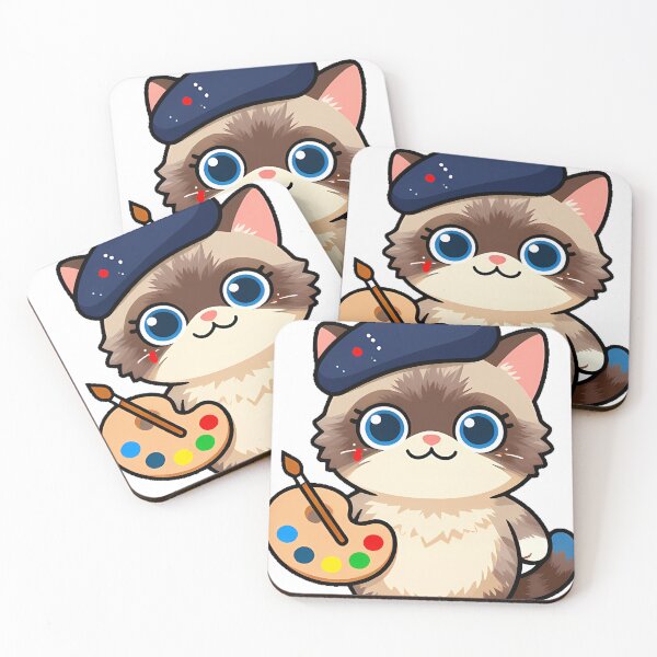 Item preview, Painter Cat with Palette designed and sold by pumsquare.
