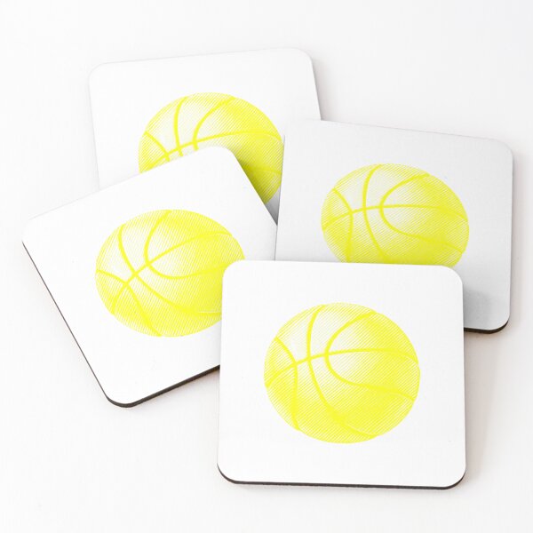 Item preview, Yellow Basketball Line Art Illustration designed and sold by pattern-archive.