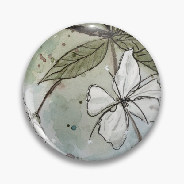 Artikelvorschau, White Blossoms in Watercolor - Handpainted Nature Floral Illustration entworfen und verkauft von WaterColorCats1.