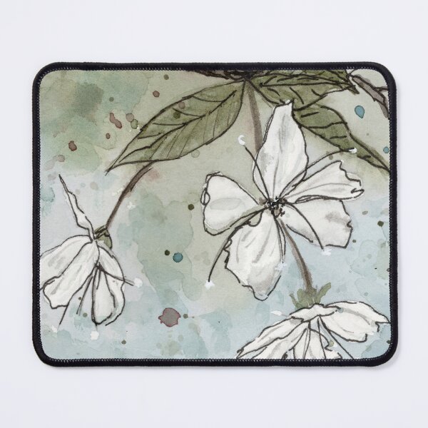 Item preview, White Blossoms in Watercolor - Handpainted Nature Floral Illustration designed and sold by WaterColorCats1.