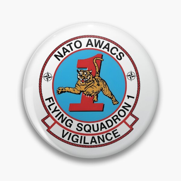 Item preview, NATO AWACS Flying Squadron 1 "Tigers" Military Patch designed and sold by CharlieDesings.