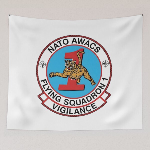 Item preview, NATO AWACS Flying Squadron 1 "Tigers" Military Patch designed and sold by CharlieDesings.