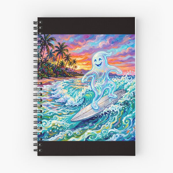 Item preview, Whimsical Ghost Surfer #4 designed and sold by Helios Be. Lavsh.