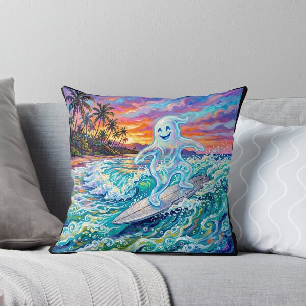 Item preview, Whimsical Ghost Surfer #4 designed and sold by Helios Be. Lavsh.