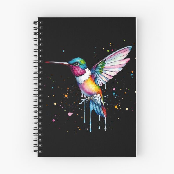 Item preview,  Colorful Watercolor Hummingbird Splatter Art designed and sold by MatPixStudio.