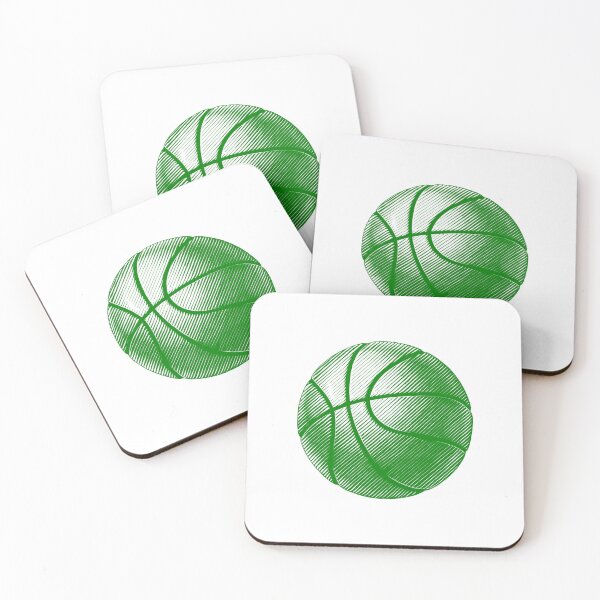Item preview, Green Basketball Line Art Illustration designed and sold by pattern-archive.