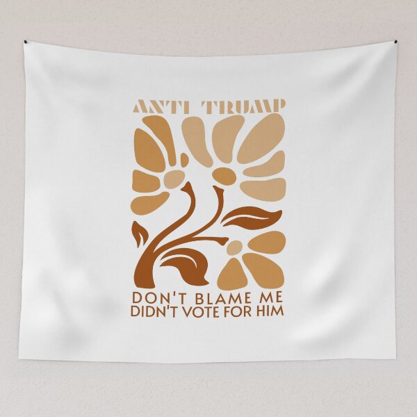 Item preview, Anti Trump Retro Floral Protest designed and sold by drchzak.