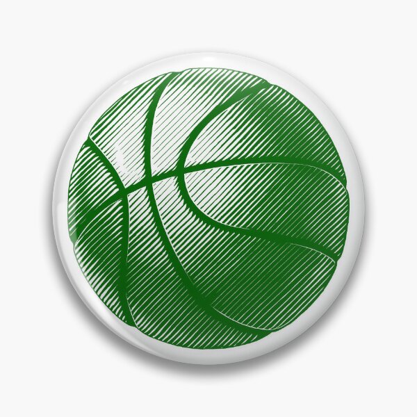 Item preview, Dark Green Basketball Line Art Illustration designed and sold by pattern-archive.