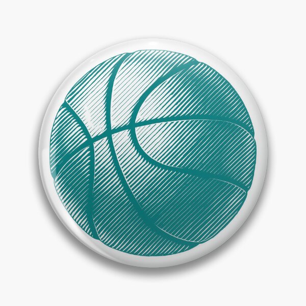 Item preview, Teal Basketball Line Art Illustration designed and sold by pattern-archive.