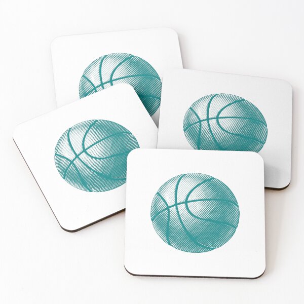 Item preview, Teal Basketball Line Art Illustration designed and sold by pattern-archive.