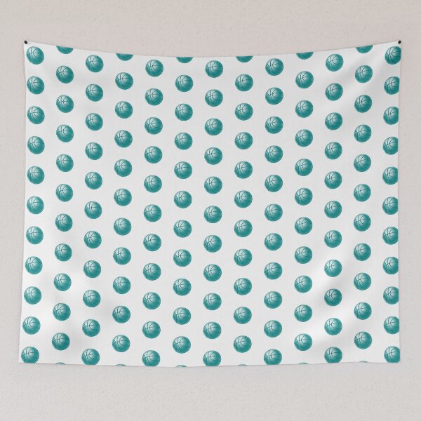 Item preview, Teal Basketball Line Art Illustration designed and sold by pattern-archive.