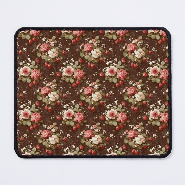 Item preview, Red Floral and Brown Background Pattern  designed and sold by LouieVanille.