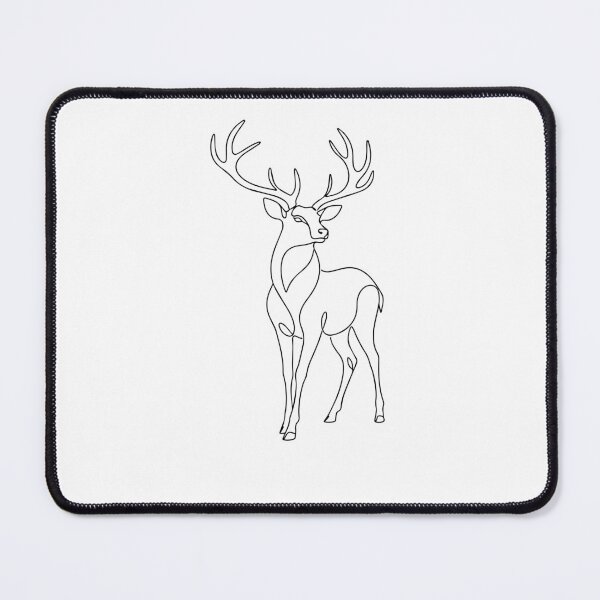 Item preview, Minimalist Single Line Drawing of Majestic Stag Deer designed and sold by AbderraimArt.