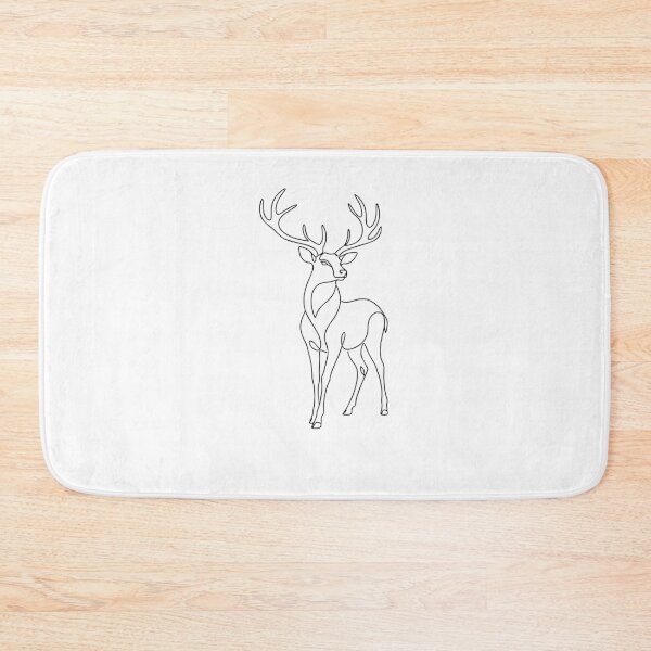 Item preview, Minimalist Single Line Drawing of Majestic Stag Deer designed and sold by AbderraimArt.