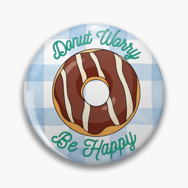 Item preview, Donut Worry Be Happy Chocolate Donut  designed and sold by SamiDsPaintbox.