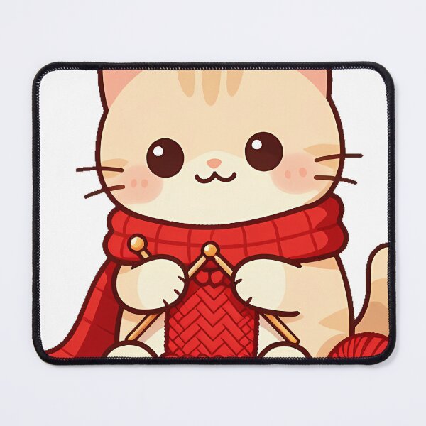 Item preview, Knitting Cat with Yarn designed and sold by pumsquare.