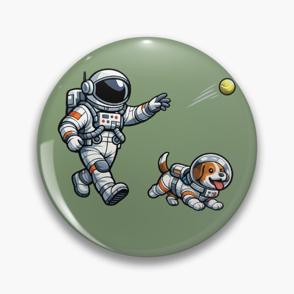 Item preview, Astronaut Playing Fetch designed and sold by BROHLine Studio.