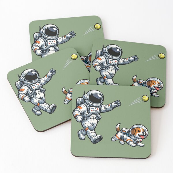 Item preview, Astronaut Playing Fetch designed and sold by BROHLine Studio.