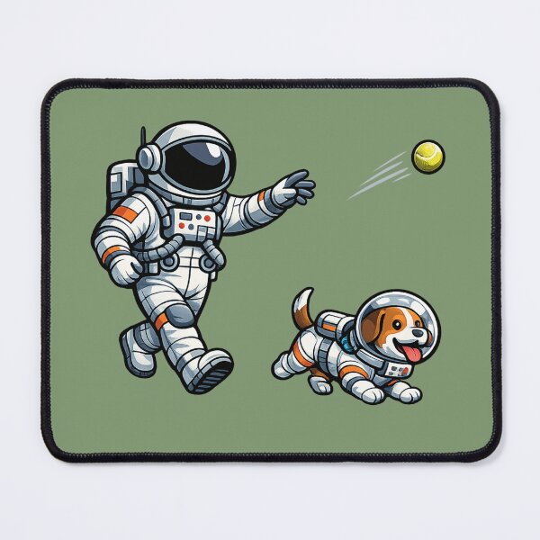 Item preview, Astronaut Playing Fetch designed and sold by BROHLine Studio.