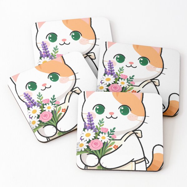 Item preview, Florist Cat with Bouquet designed and sold by pumsquare.