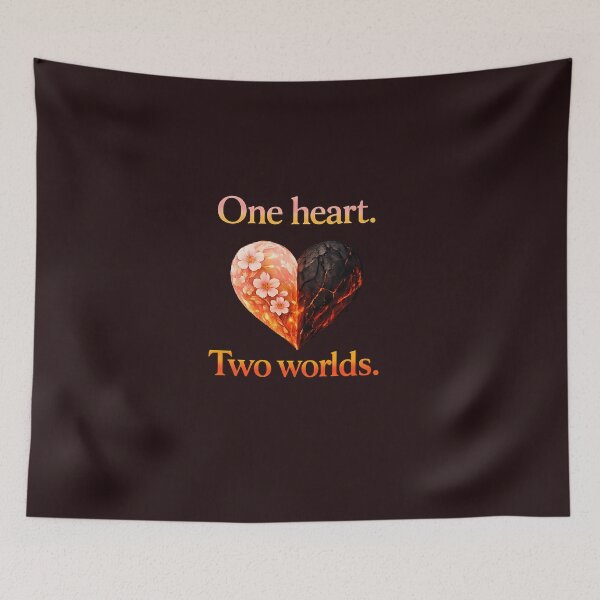 Item preview, One heart. Two worlds. designed and sold by MaxDreamsArt.
