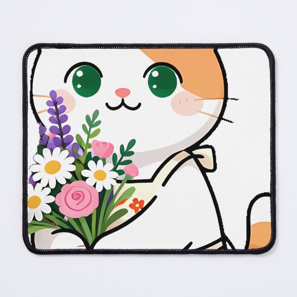 Item preview, Florist Cat with Bouquet designed and sold by pumsquare.