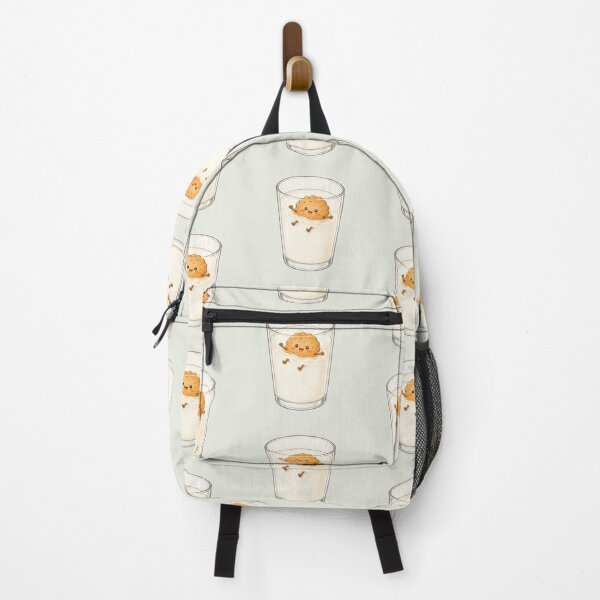 Item preview, Cute Biscuit Swimming in Milk | Kawaii Cookie & Milk Illustration designed and sold by Eathusiast.