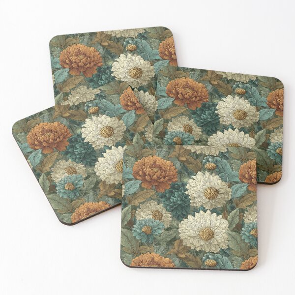 Item preview, Elegant Dahlias - Hawaiian Flower Pattern  - Housewarming Gift Ideas designed and sold by RoyalStarsPatts.