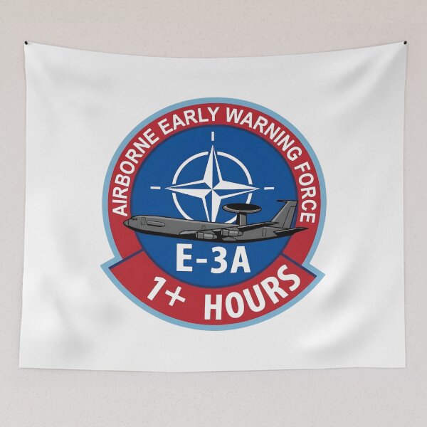 Item preview, NATO Airborne Early Warning Force E-3A "1+ Hours" Flight Milestone Patch designed and sold by CharlieDesings.