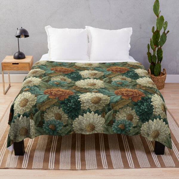 Item preview, Elegant Dahlias - Hawaiian Flower Pattern - Housewarming Gift Ideas designed and sold by RoyalStarsPatts.