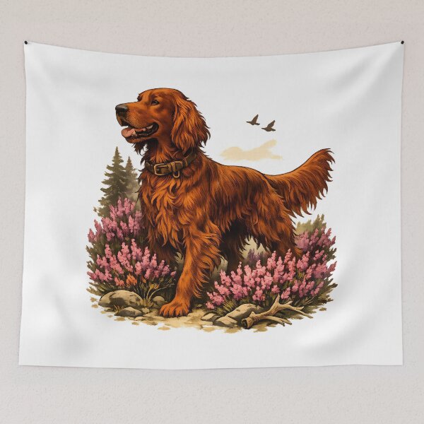 Item preview, Irish Setter among heather designed and sold by Daily Quirk.