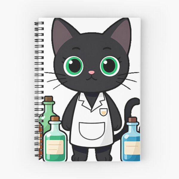 Item preview, Pharmacist Cat with Potion Bottles designed and sold by pumsquare.