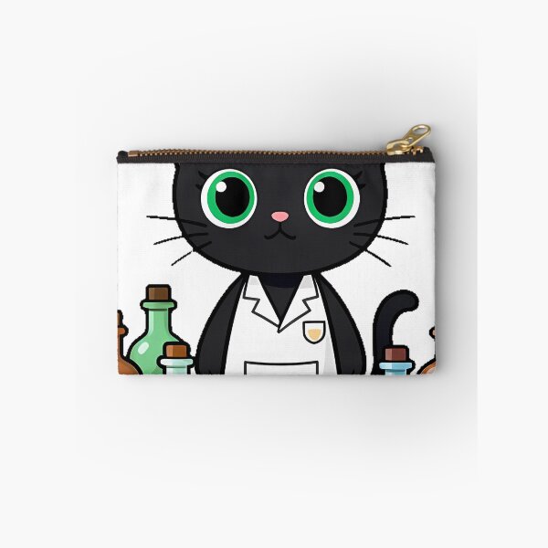 Item preview, Pharmacist Cat with Potion Bottles designed and sold by pumsquare.