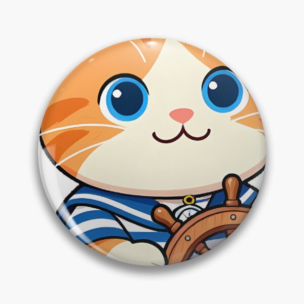 Item preview, Sailor Cat with Ship Wheel designed and sold by pumsquare.