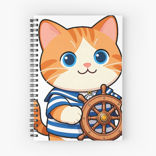 Item preview, Sailor Cat with Ship Wheel designed and sold by pumsquare.