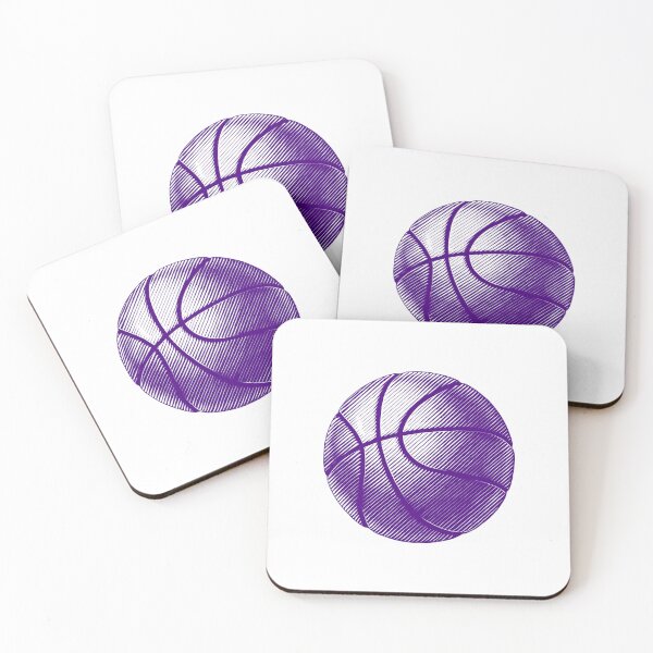 Item preview, Dark Purple Basketball Line Art Illustration designed and sold by pattern-archive.