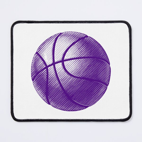 Item preview, Dark Purple Basketball Line Art Illustration designed and sold by pattern-archive.
