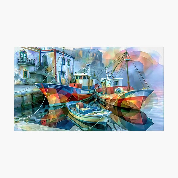Item preview, Gran Canaria fishing boats  designed and sold by Brian Tarr.