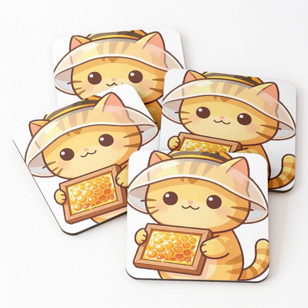 Item preview, Beekeeper Cat with Honeycomb designed and sold by pumsquare.